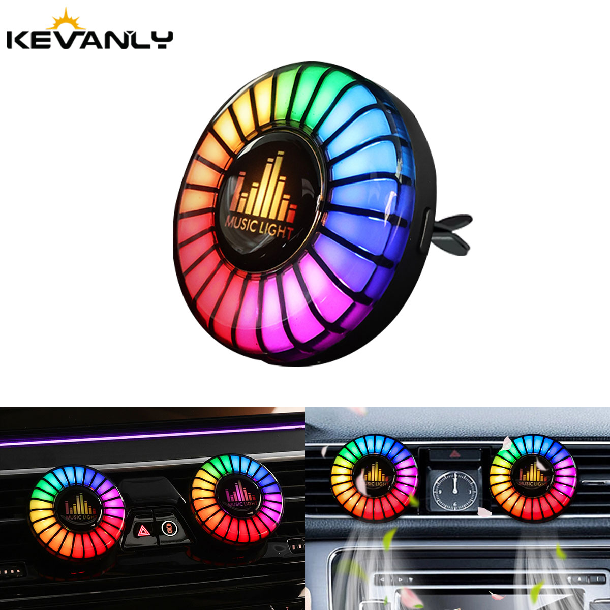 Car Air Freshener Vent - Auto Muziek Ritme Lamp Auto Luchtuitlaat