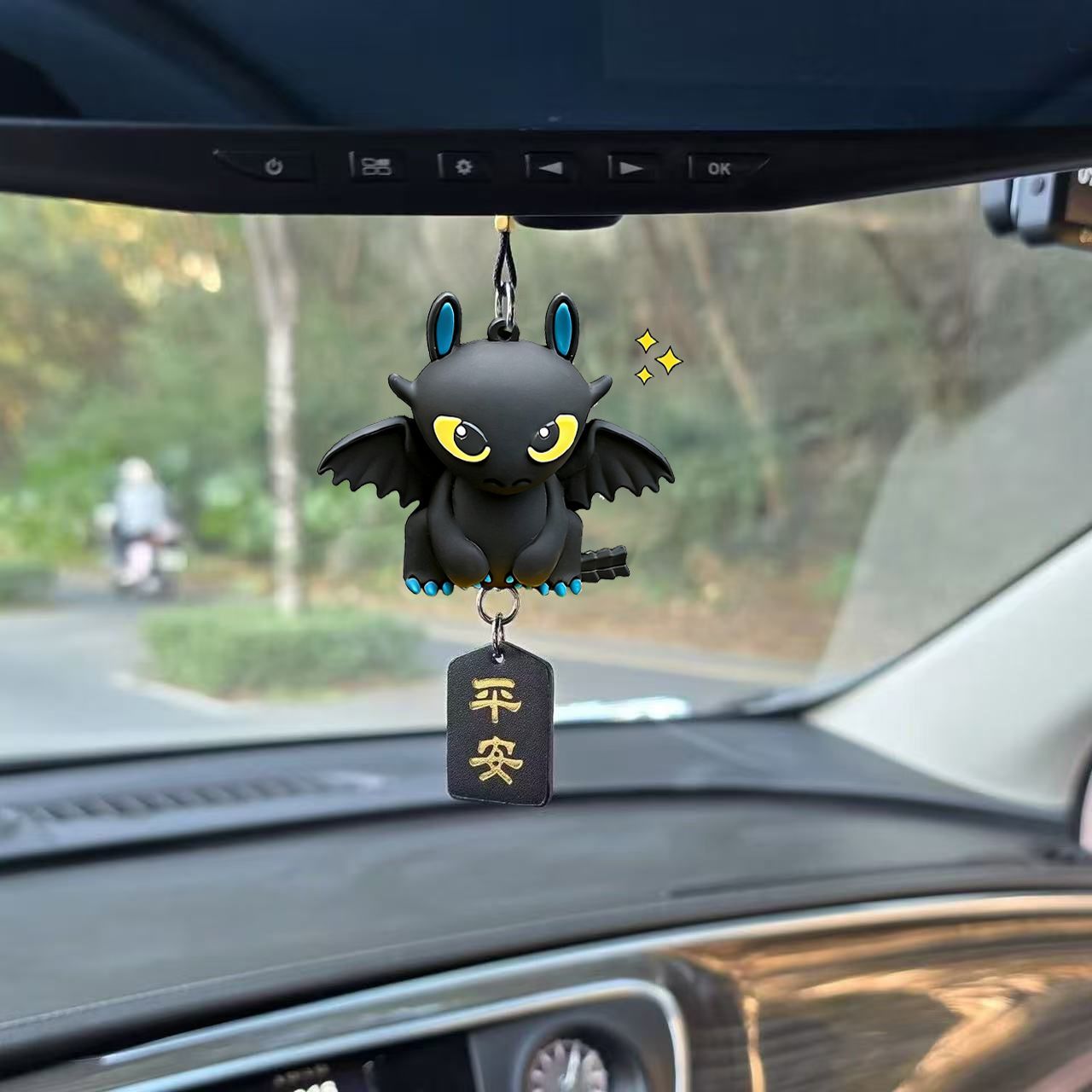 Car Accessories Hanging - Tandloze auto-hangpop, schattig cartoon pluche speelgoed,
