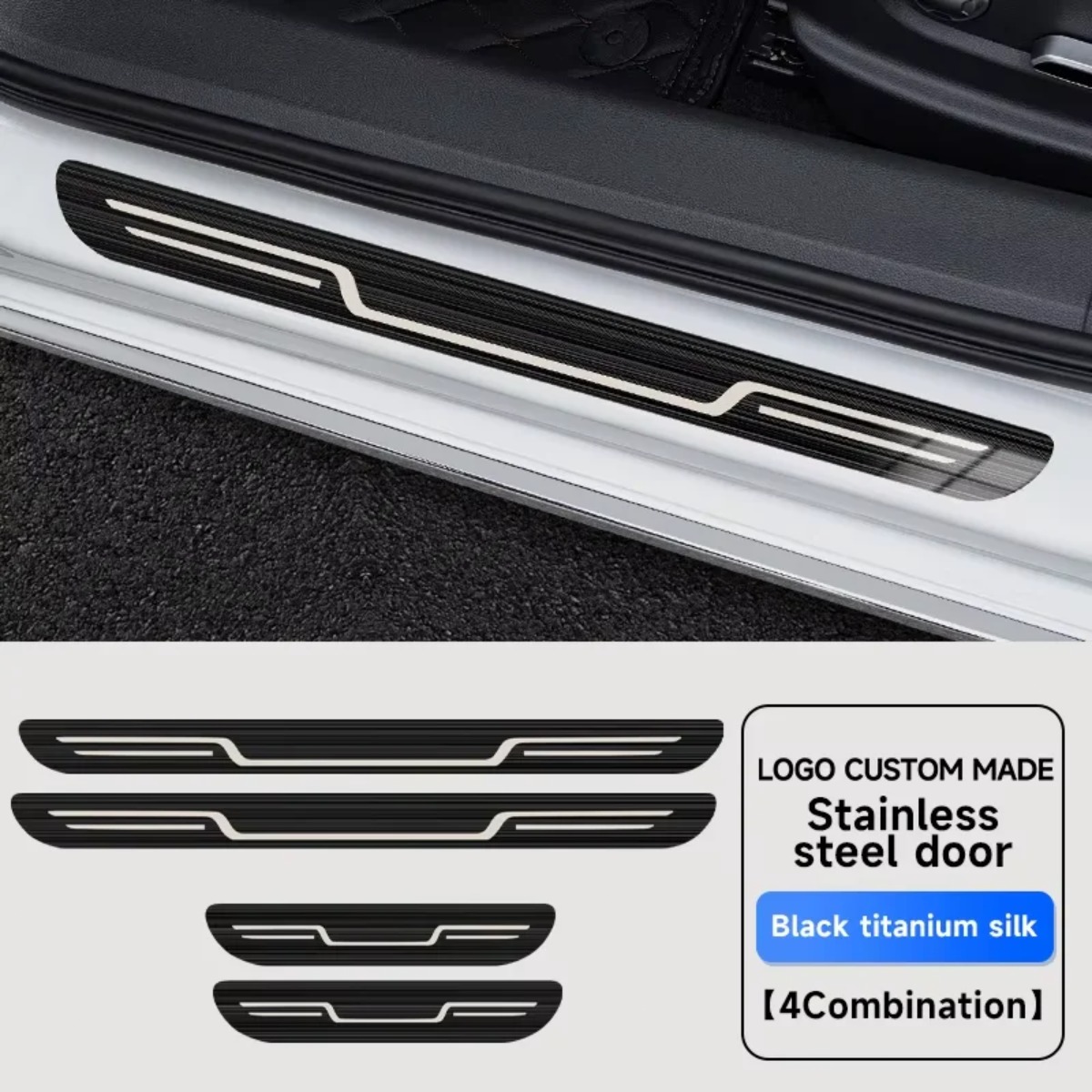 Car Accessories You Need - Auto Dorpelstrip RVS Anti-Vuil Sticker Afdekking