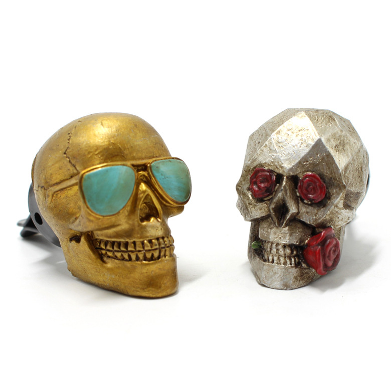 Car Air Freshener Vent - 2 ‌ stks/set Hars Rose Skull