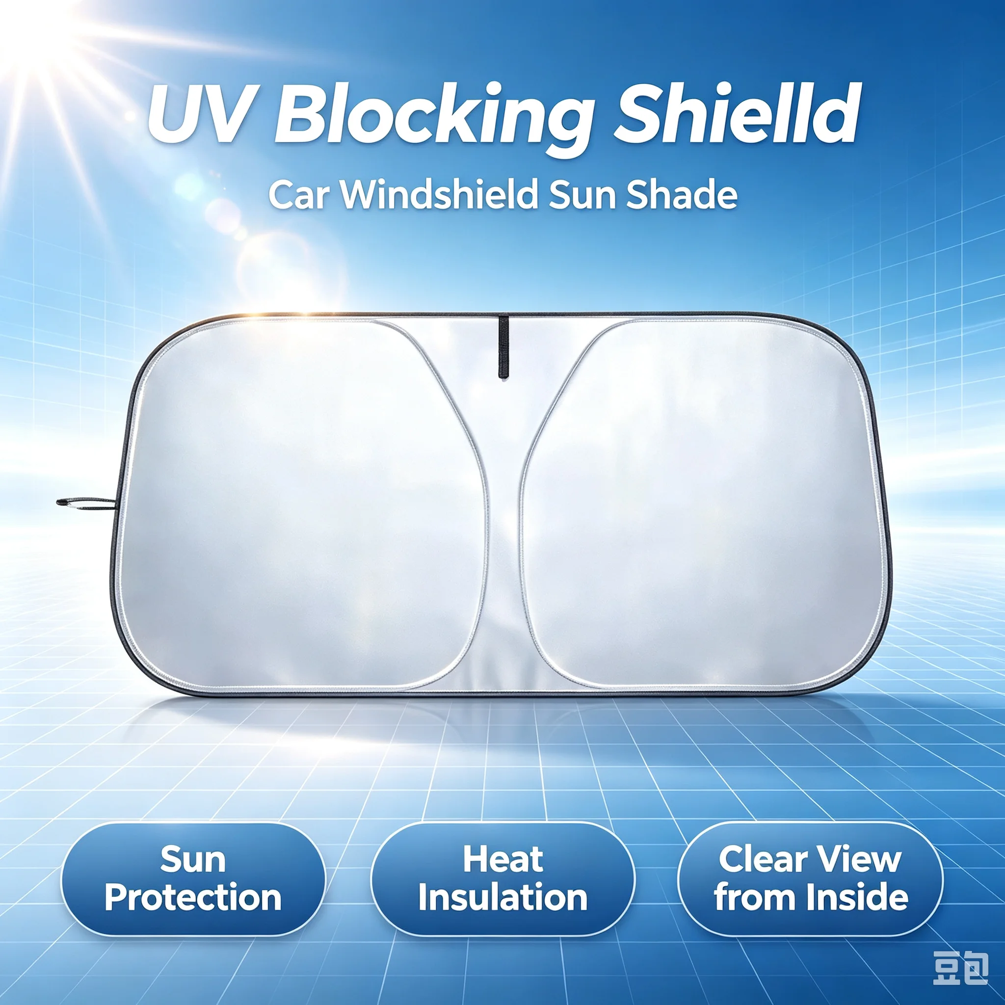 Car Accessories Company - Autozonnescherm voorruit UV-bescherming zonwering windscherm afdekking
