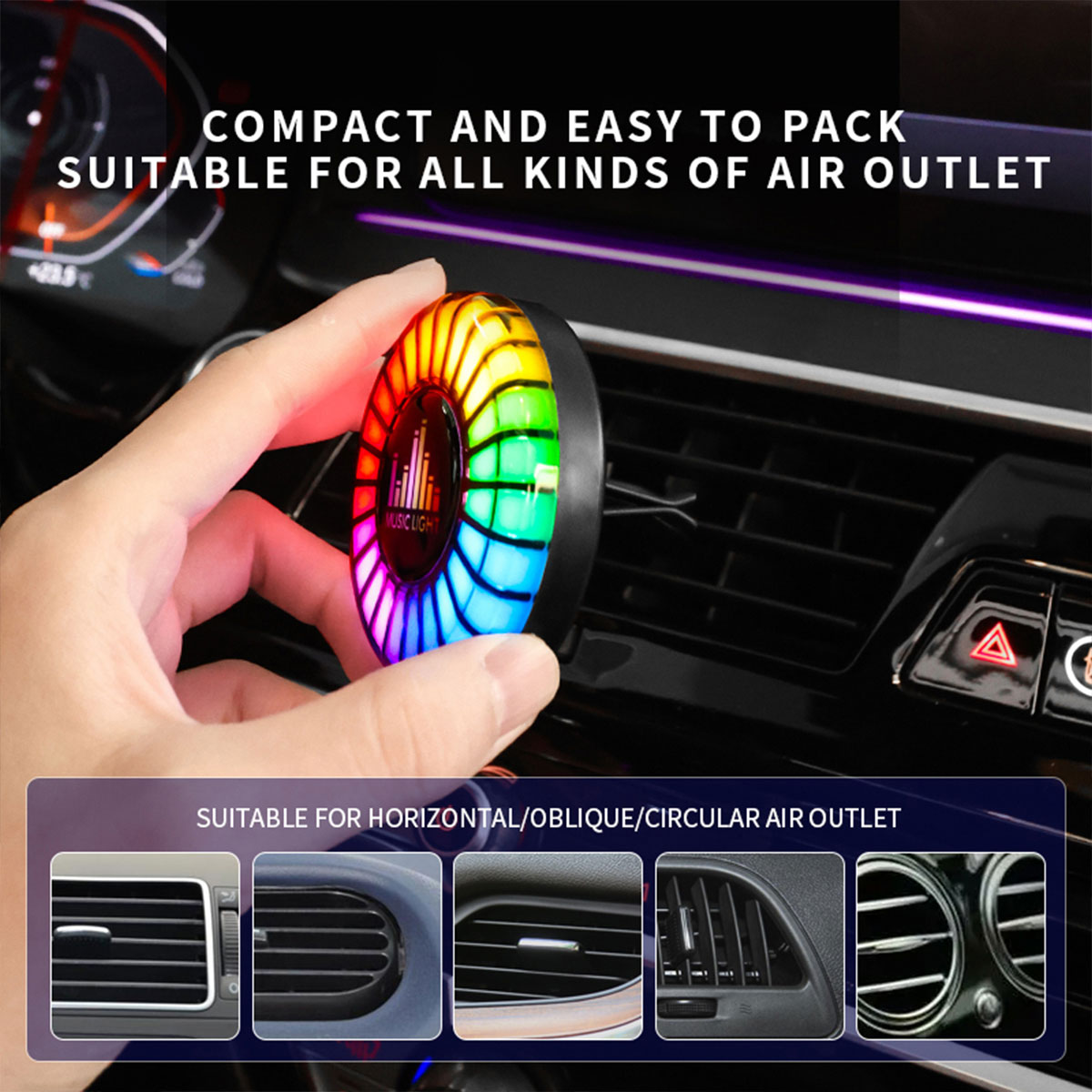 Auto Muziek Ritme Lamp Auto Lu - Car Air Freshener Vent recensie en prijs