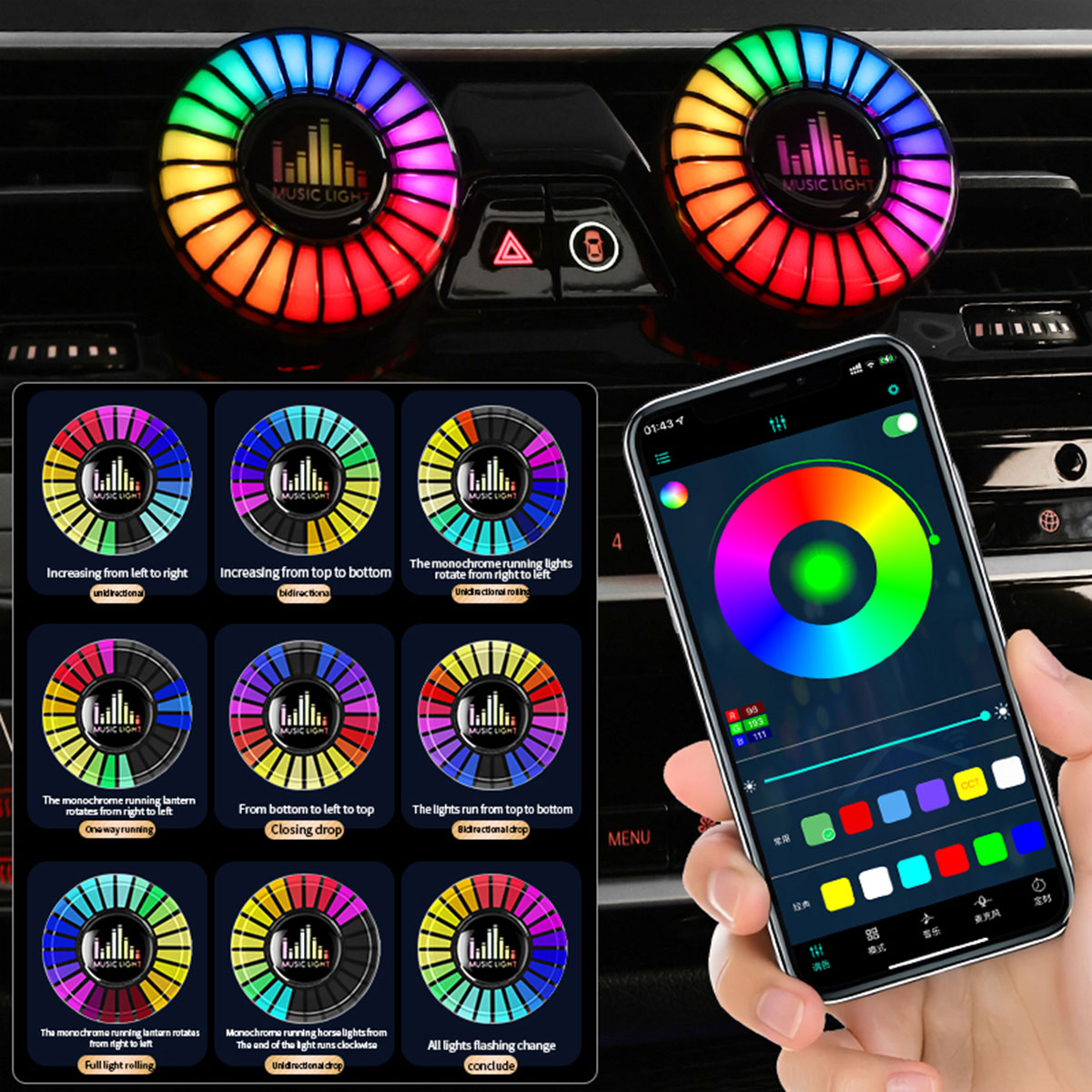 Auto Muziek Ritme Lamp Auto Lu - Car Air Freshener Vent recensie en prijs