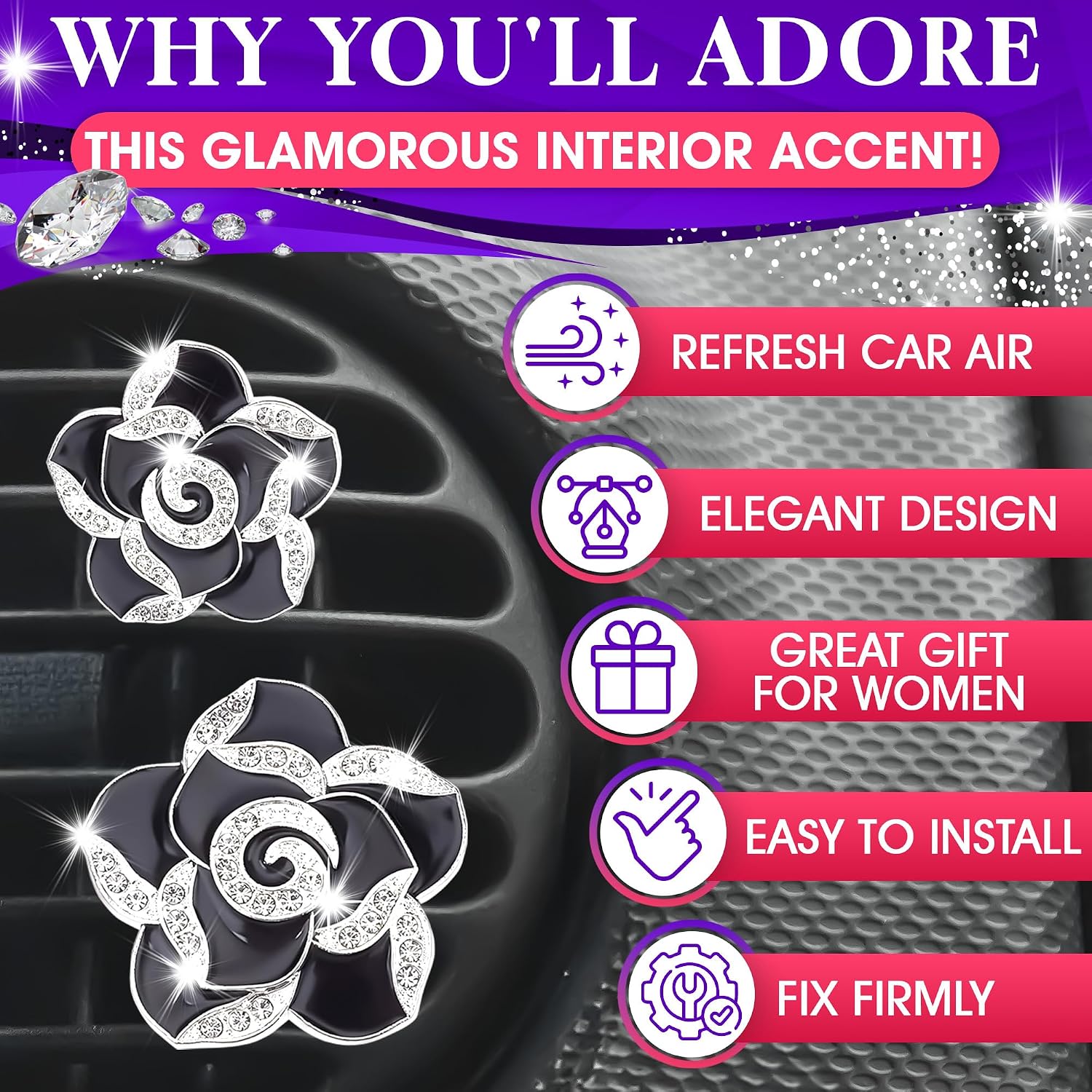 2 stuks Camellia autoluchtverf - Car Air Freshener Vent recensie en prijs